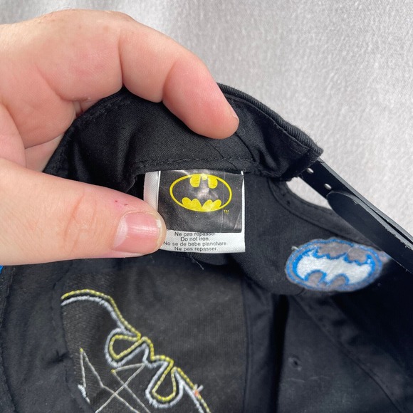 Batman Hat Boys Adjustable Black Snapback Cap Embroidered‎ Superhero DC Comics - Picture 8 of 12